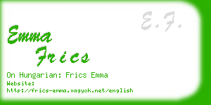 emma frics business card